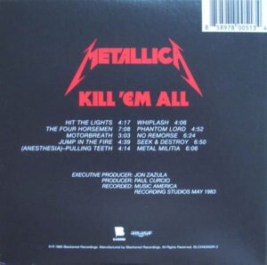 KILL EM ALL (REMASTERED) CD NM/NM