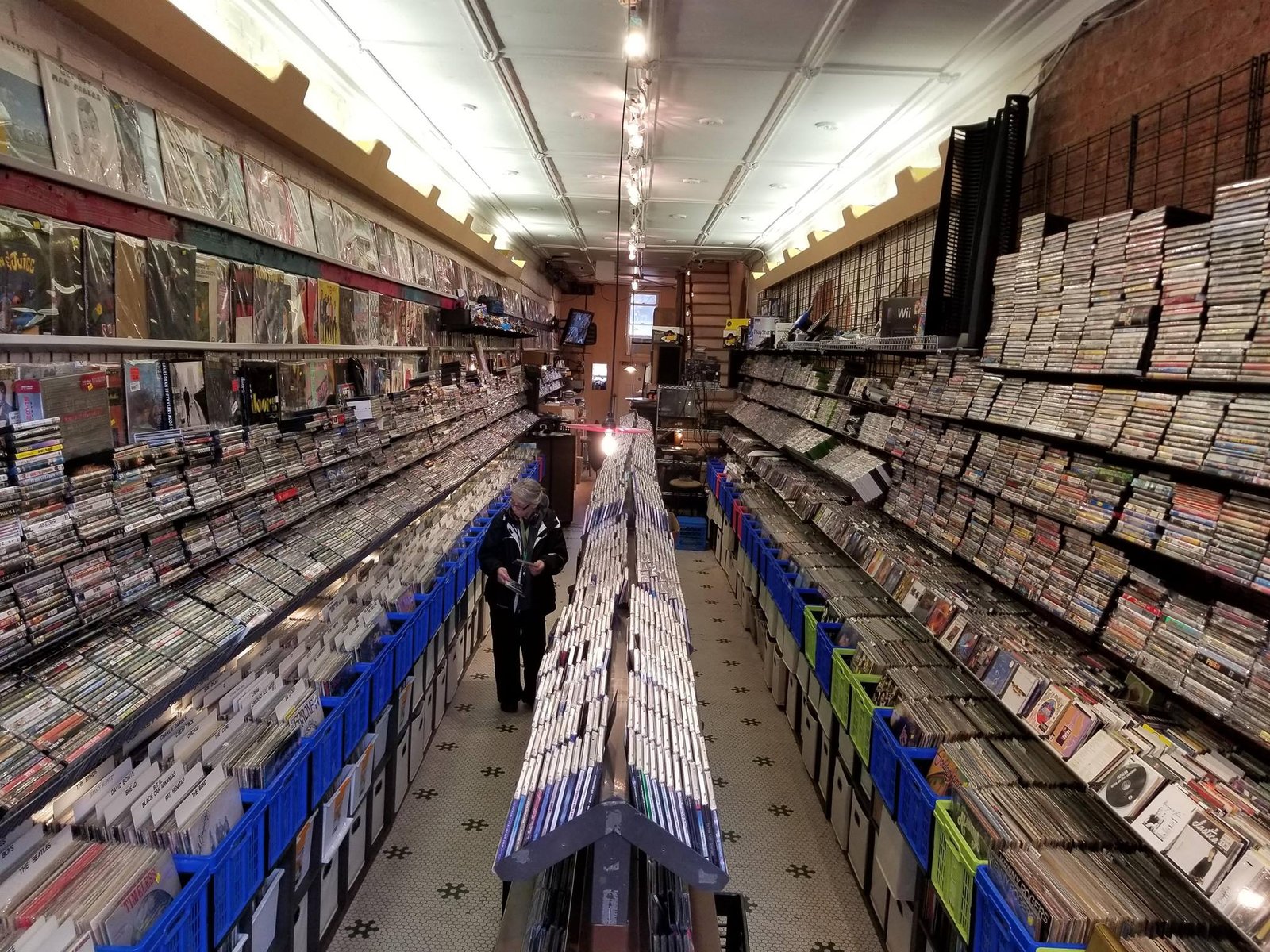 Picture looking inside CD Cafe in Corning NY